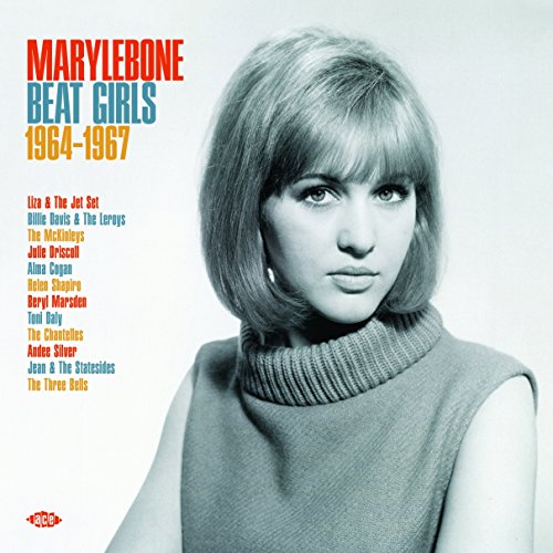 "Album cover with a black and white woman's portrait and colorful artist names listed."