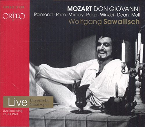 CD cover for Mozart’s *Don Giovanni* live recording, featuring a reclining man.