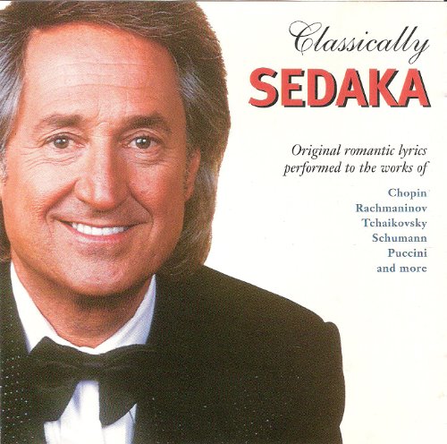 CD cover featuring portrait of Neil Sedaka with “Classically Sedaka” title.