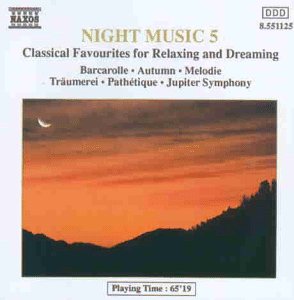 CD cover for “Night Music 5” with a sunset landscape.
