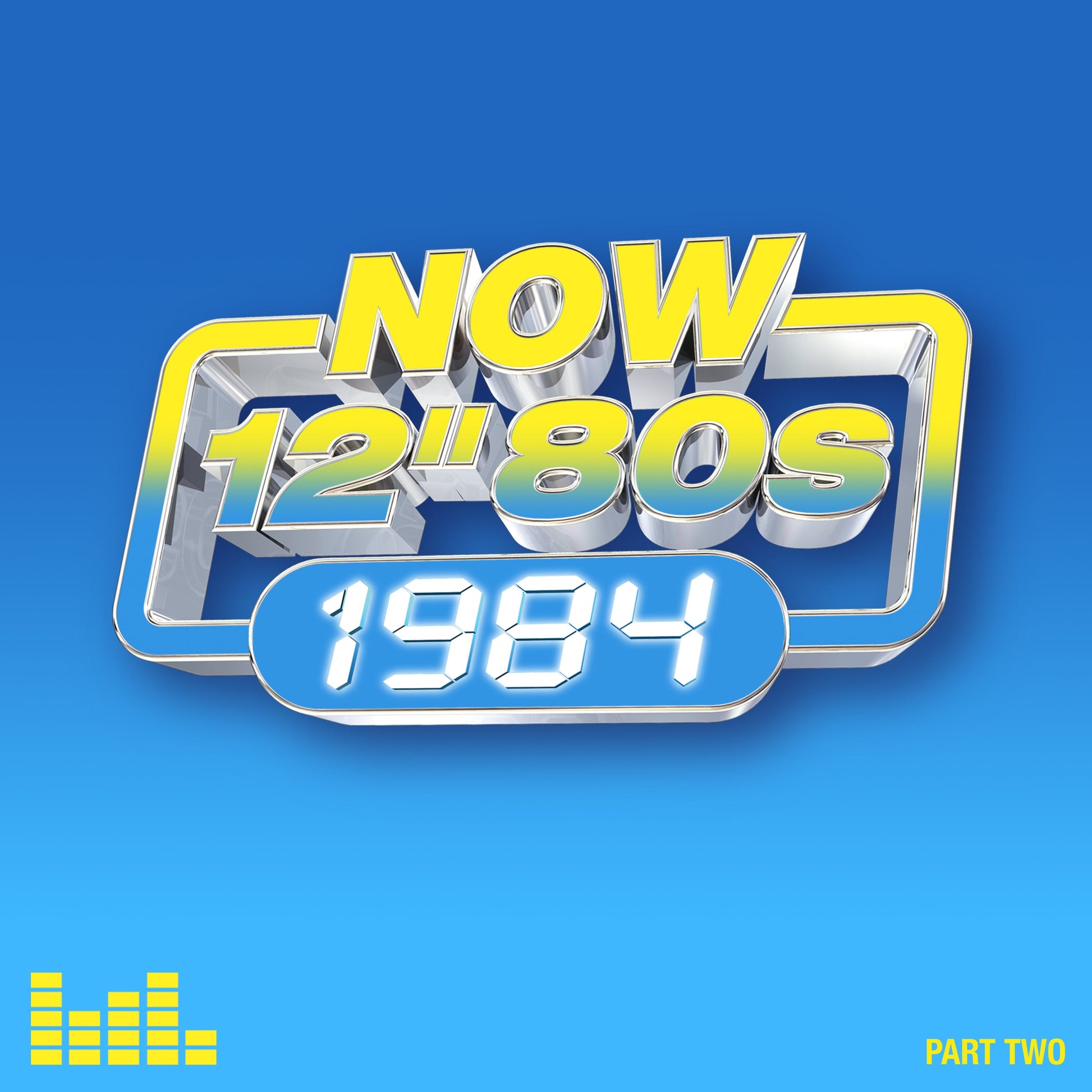 CD cover for “NOW 12 ‘80s: 1984 - Part 2” with blue and yellow graphics.