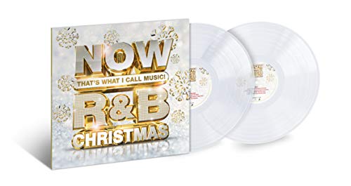 “Now R&B Christmas” vinyl record with two translucent white discs.