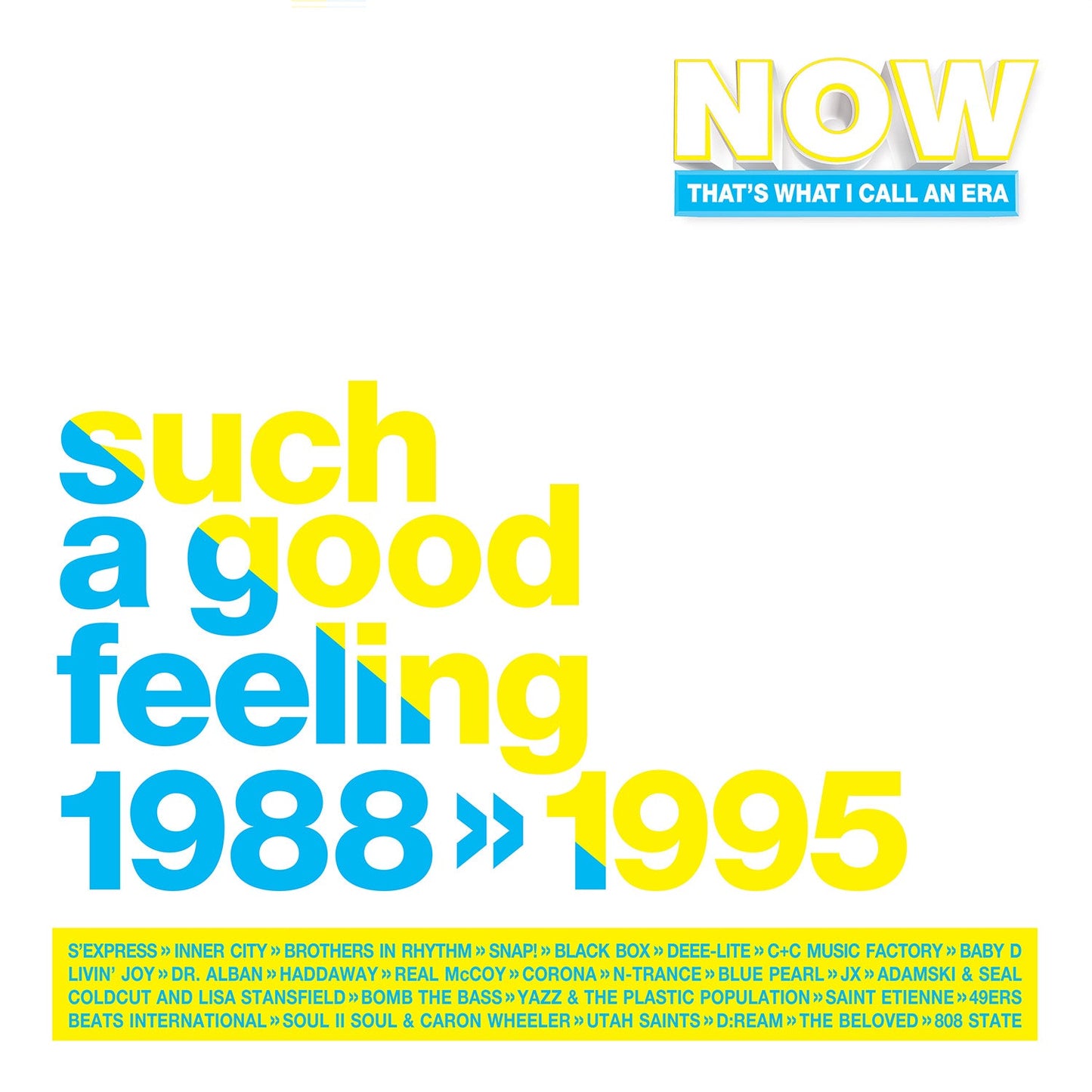 Colorful vinyl record cover for “NOW That’s What I Call An Era 88-97” compilation.