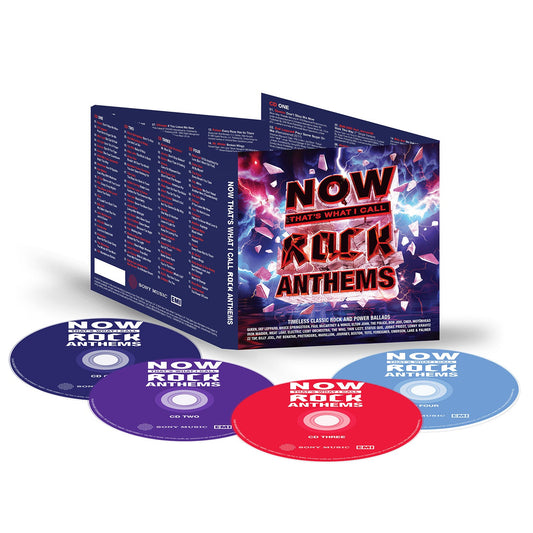 CD case with four discs, tracklist, and shattered glass graphic.