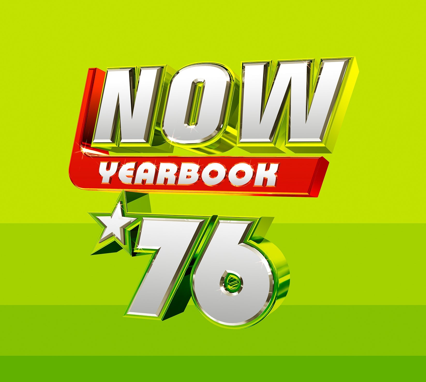“NOW Yearbook 1976” CD cover with large, metallic-effect lettering.
