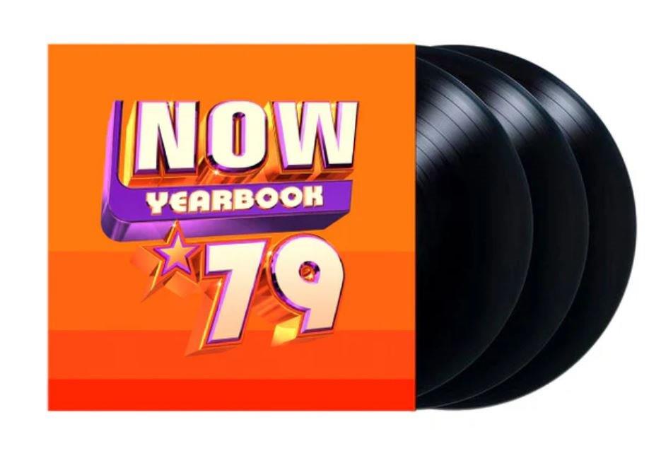 NOW Yearbook 1979 vinyl record album cover with three black vinyl discs.