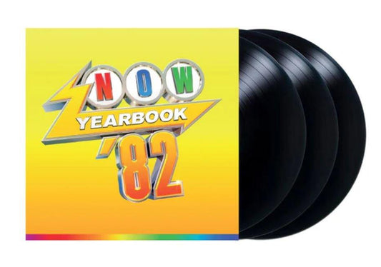 1982 “NOW Yearbook” vinyl record with yellow cover and black discs.