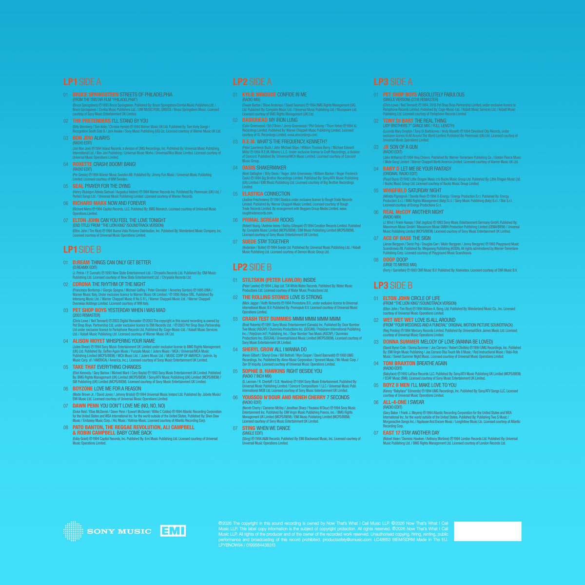 Various - NOW - Yearbook 1994 (Blue 3LP) [VINYL]