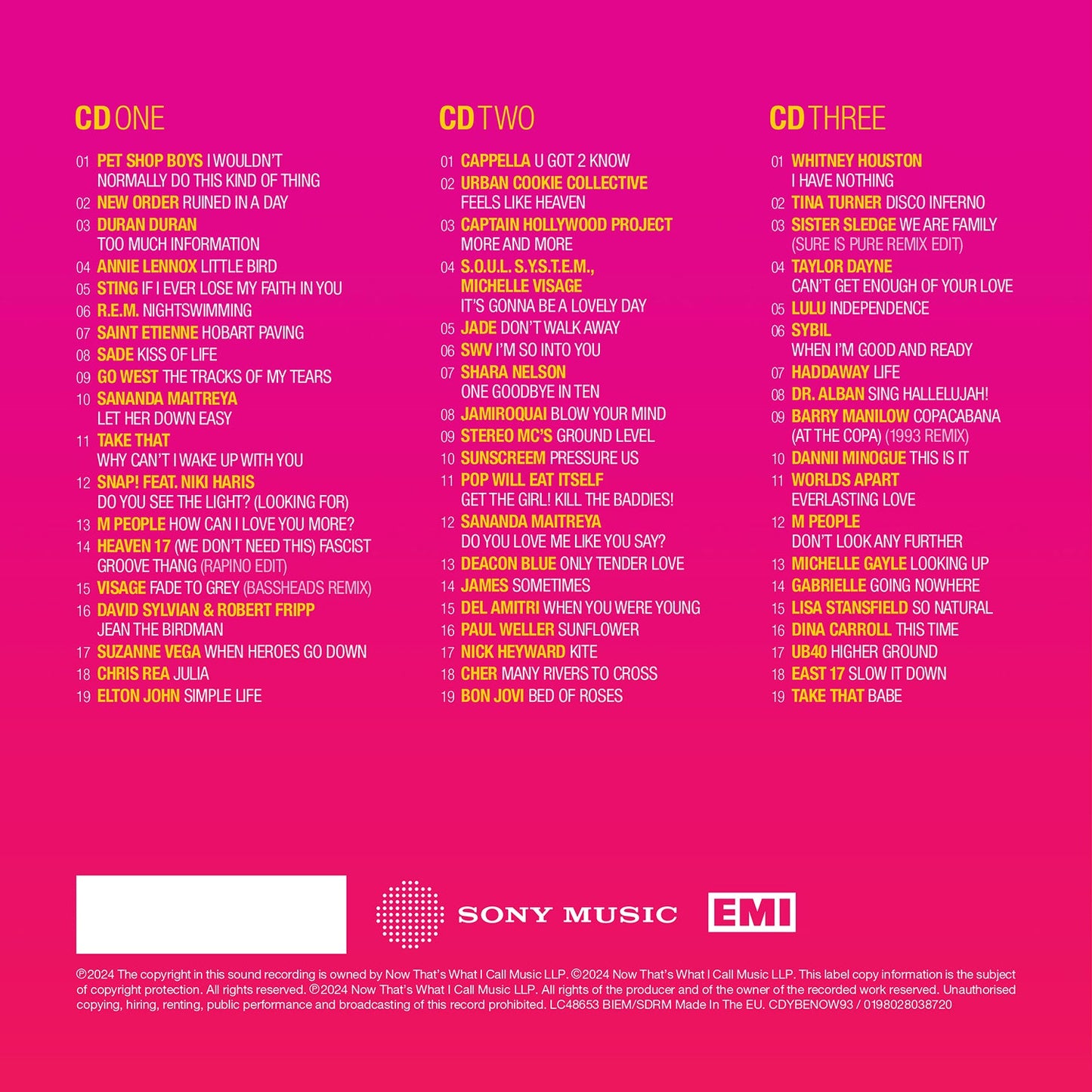 VARIOUS - NOW YEARBOOK EXTRA 1993 [CD]