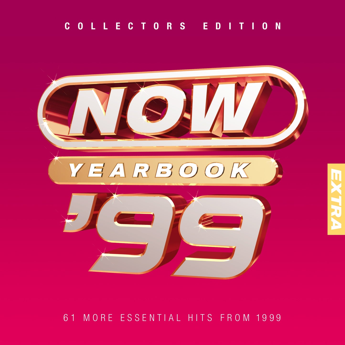 NOW Yearbook Extra 1999" CD cover with bold text and red background.