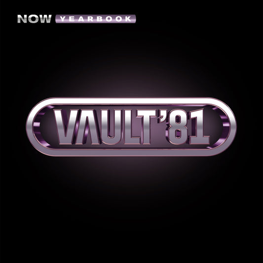 Album cover with "NOW YEARBOOK" and "VAULT '81" in metallic purple text.