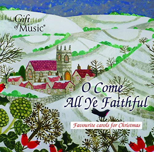 CD cover: snowy village scene with text “O Come All Ye Faithful”.
