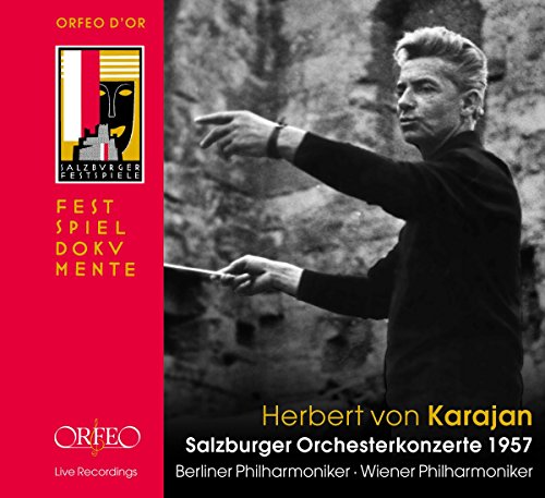 Herbert von Karajan conducting, Salzburg Festival 1957 CD cover.