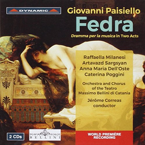 CD cover for Paisiello’s “Fedra” opera, featuring a reclining woman.