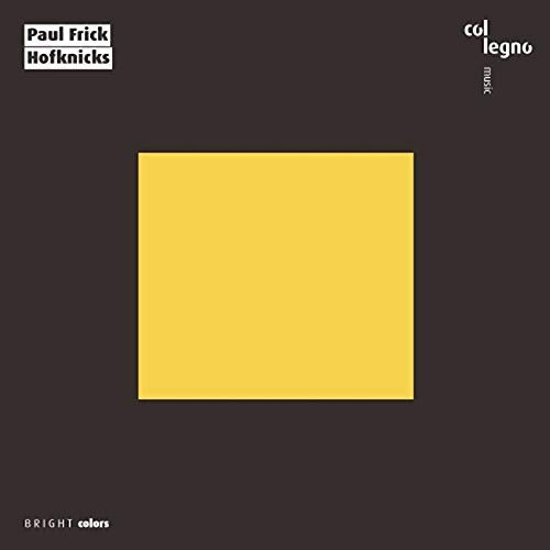 Album cover for “Hofknicks” by Paul Frick: dark background, yellow square.