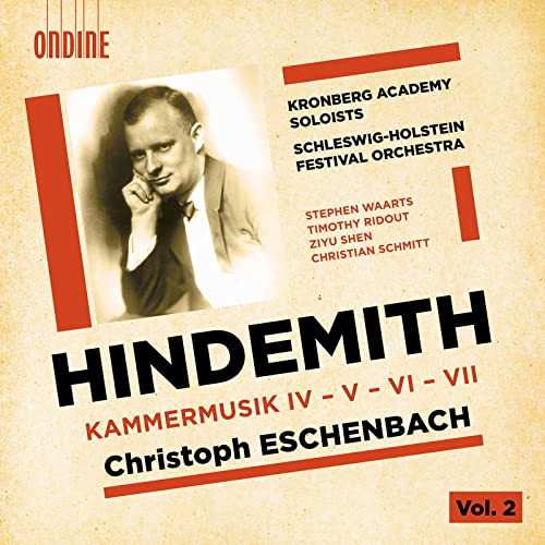 CD cover featuring composer Paul Hindemith and musicians’ names in bold text.