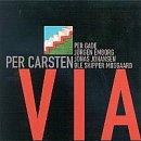 CD cover for “Via” by Per Carsten, with red lettering and abstract art.