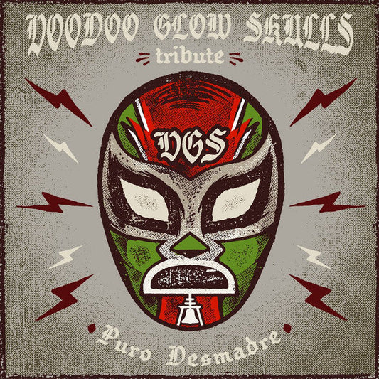 CD cover art: Luchador mask with lightning bolts and band tribute text.