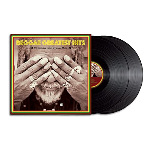 Reggae Greatest Hits vinyl record with a portrait of a man.