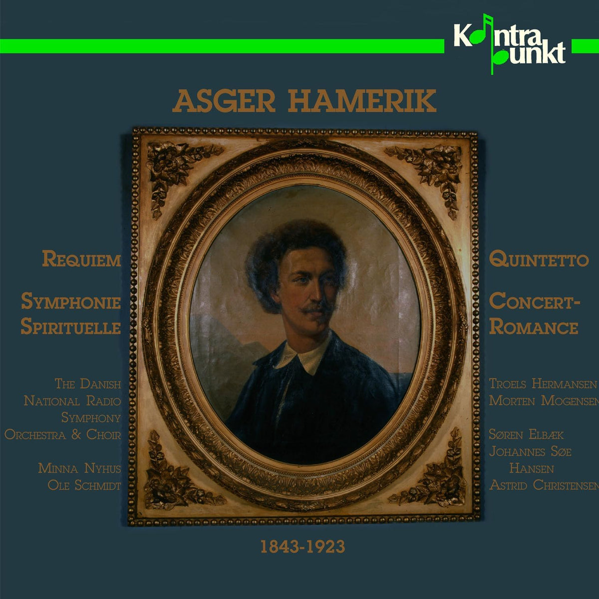 CD cover featuring a portrait of Asger Hamerik, 1843-1923.