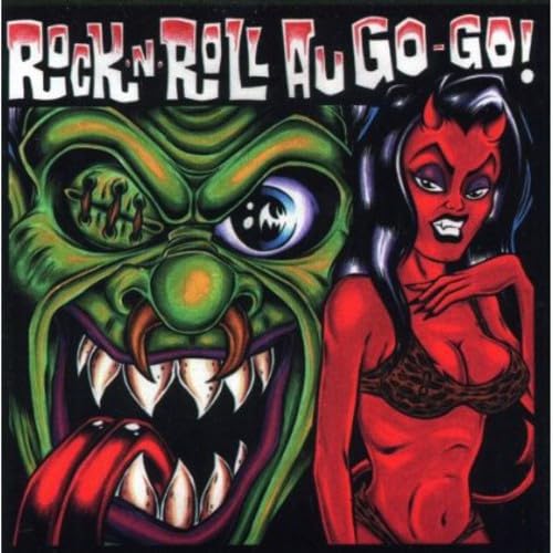 CD cover: Cartoon devil and monster with red and green tones.