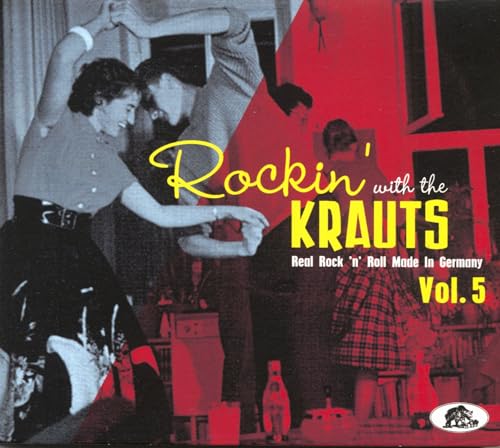 CD cover: dancing couple, red background, text “Rockin’ with the Krauts.”