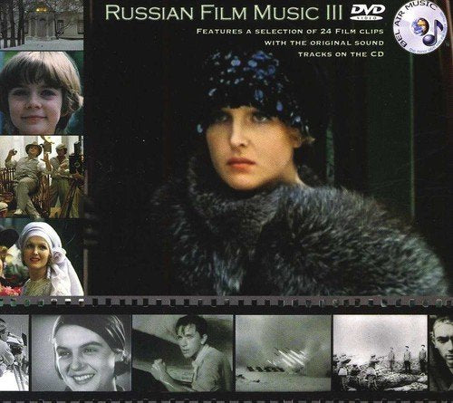 CD cover for “Russian Film Music III” featuring film stills and portraits.