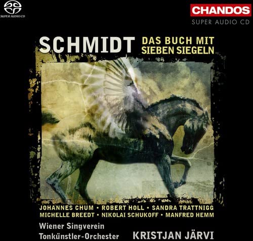 CD cover: winged horse in stormy, textured golden and black tones.