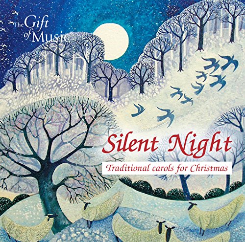 CD cover: snowy winter landscape with trees, birds, and “Silent Night” text.
