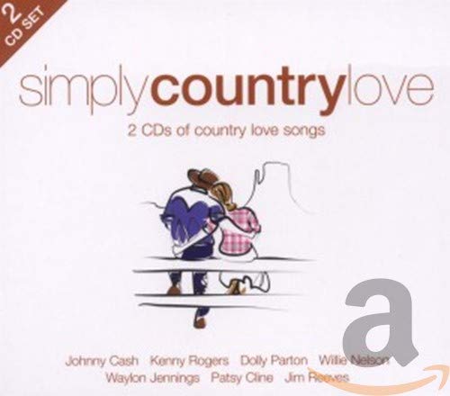 “Simply Country Love” 2CD set with illustration of a couple embracing.
