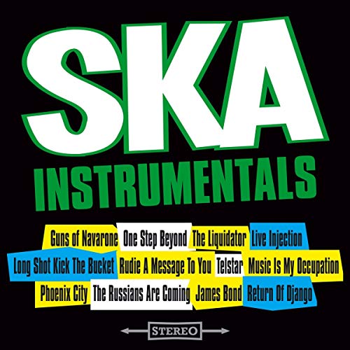 CD cover for “Ska Instrumentals” with colorful song titles listed.