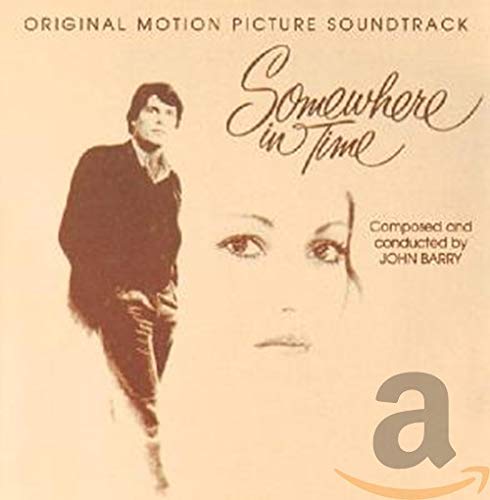 CD cover for “Somewhere In Time” soundtrack featuring a romantic portrait.