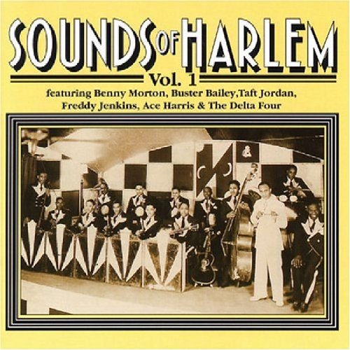 CD cover for “Sounds of Harlem, Vol. 1” featuring a jazz band photo.