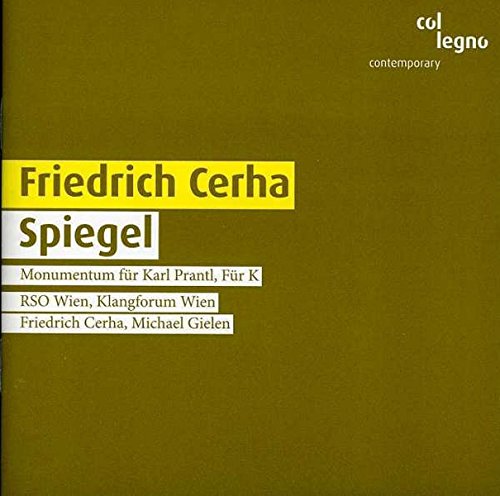 CD cover for "Spiegel" by Friedrich Cerha, olive green background.