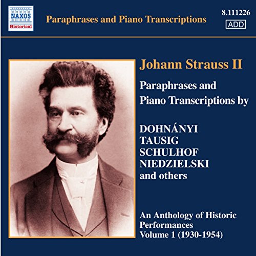 CD cover featuring a portrait of composer Johann Strauss II.