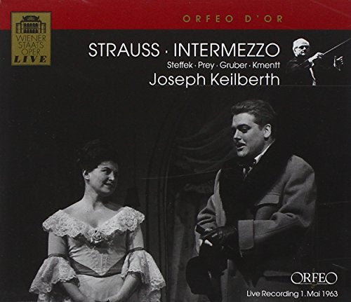 CD cover for Strauss’ Intermezzo, featuring performers and conductor Keilberth.