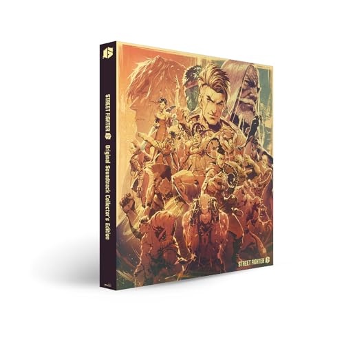 Street Fighter 6 vinyl soundtrack box set with character artwork.