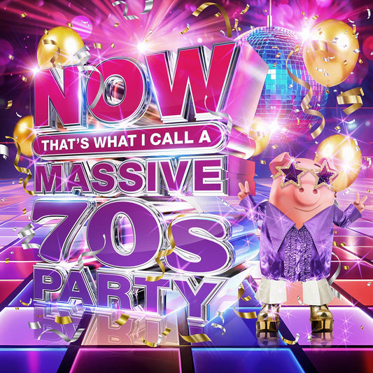 CD cover for “That’s What I Call A 70s Party” with disco imagery.