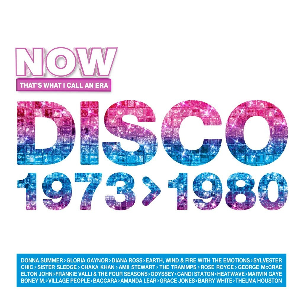 Album cover for Now That's What I Call An Era Disco 1973-1980 with artist list.