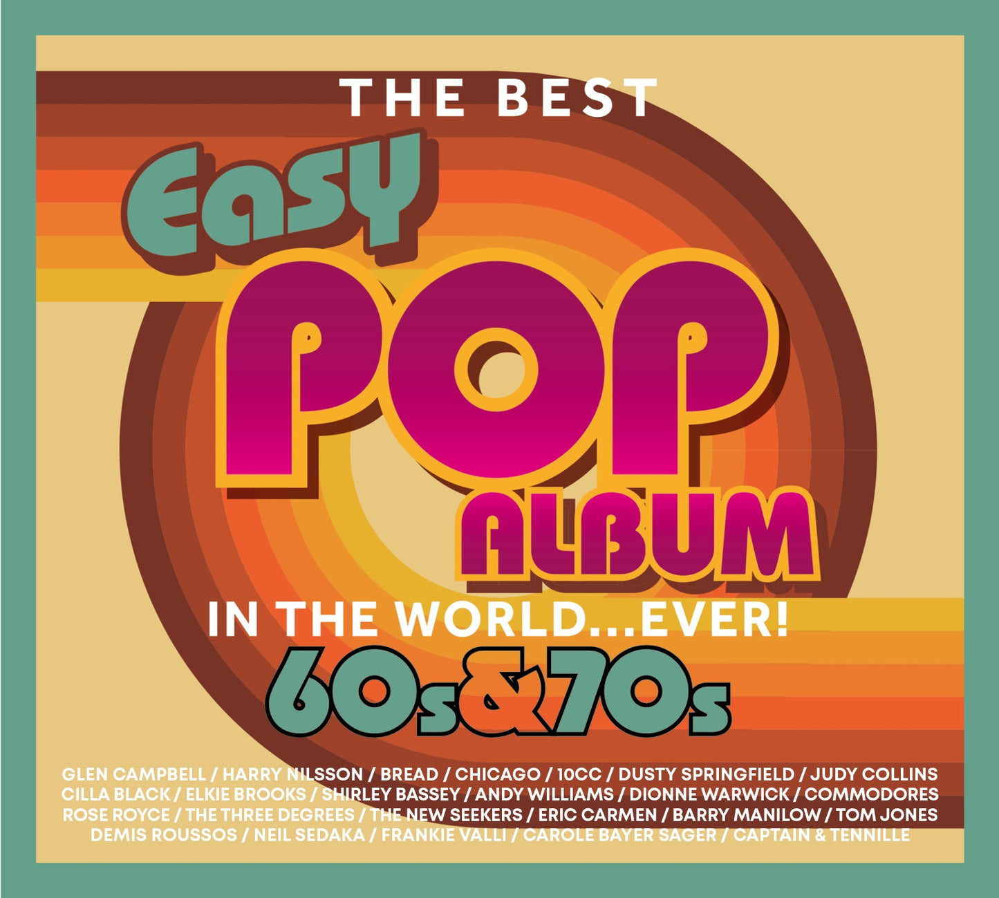 CD cover: colorful swirl background with "Easy Pop Album 60s & 70s" text.