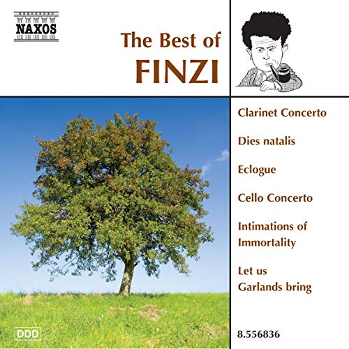 CD cover for "The Best of Finzi" featuring a tree and portrait.