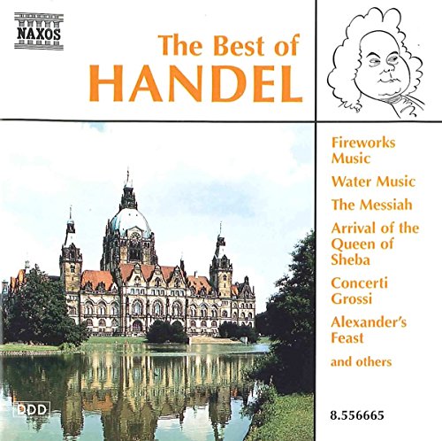 CD cover for "The Best of Handel" featuring a cathedral and portrait.
