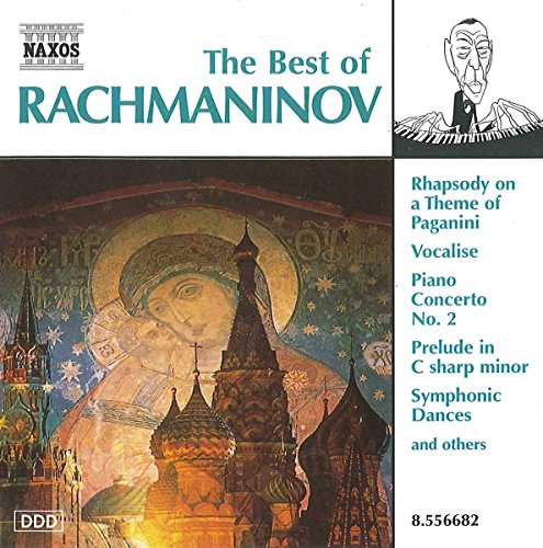 CD cover for “The Best Of Rachmaninov” featuring religious imagery and text.
