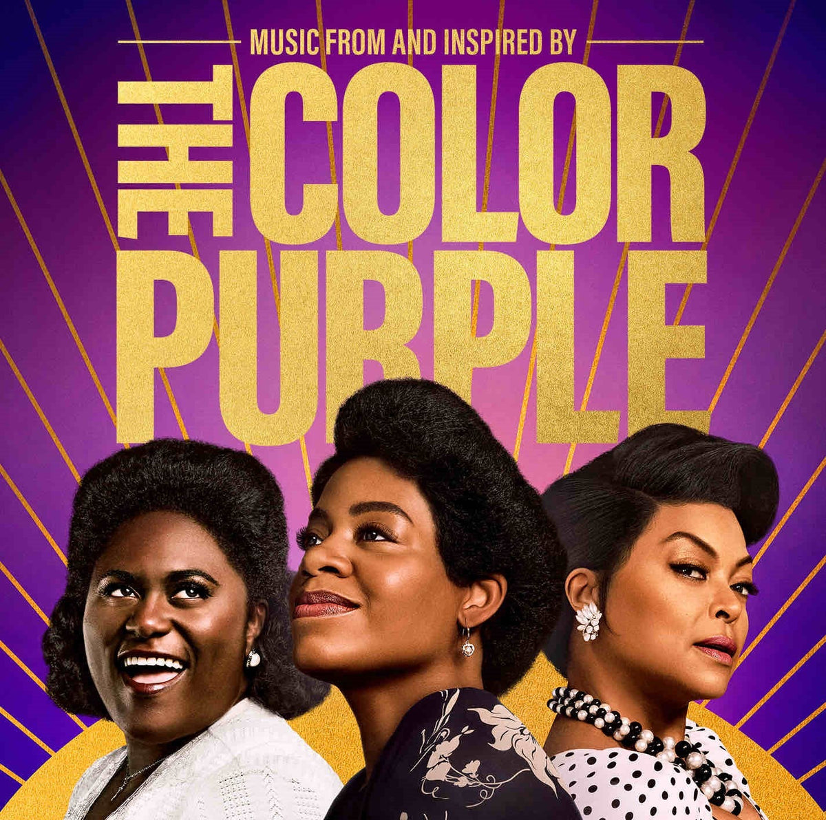 Album cover for “The Color Purple” featuring three Black women.