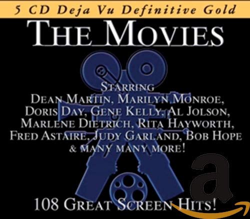 CD cover for "The Movies" soundtrack featuring film reel imagery and star names.