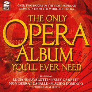 Red opera album cover with gold text and featured artist names.