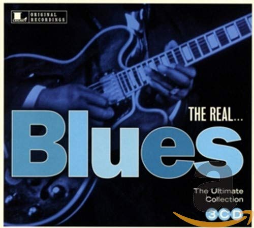 CD cover: blues musician playing guitar, text “The Real Blues Collection.”