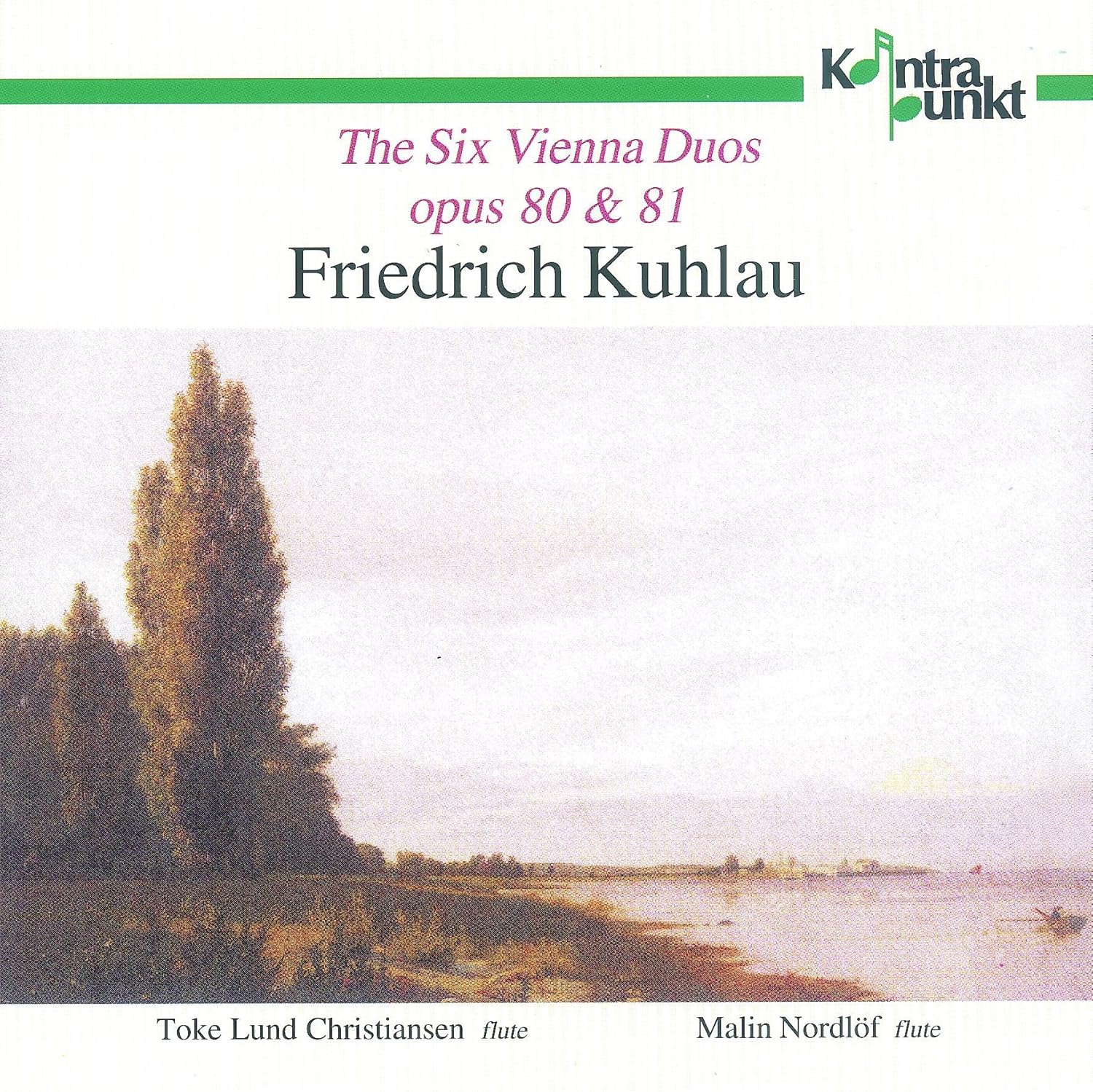 CD cover for “The Six Vienna Duos” featuring a landscape painting.
