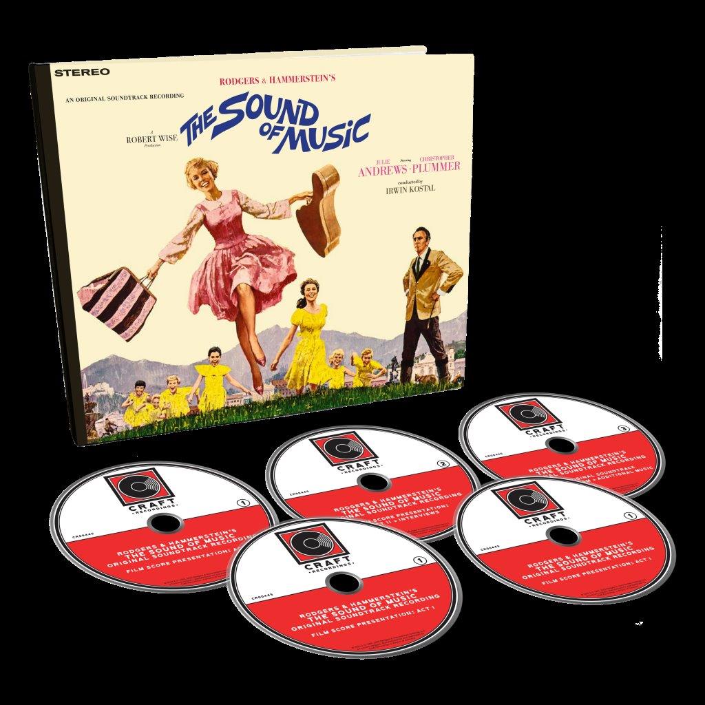 The Sound of Music CD box set with cover art and four red discs.