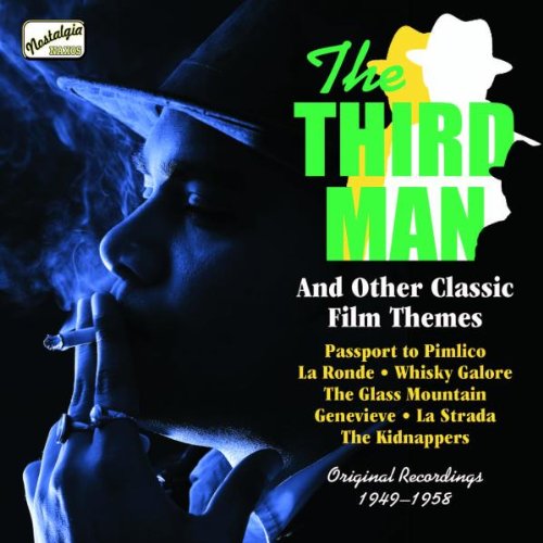 "CD cover art featuring a man smoking, with film titles and 'The Third Man' text."